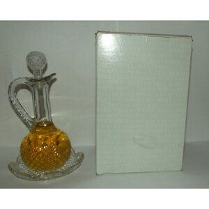 Avon Cruet Cologne Set Moodwind Cologne Vtg glass decanter saucer 8 fl oz w/box
